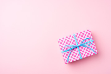 Pink dotted gift box