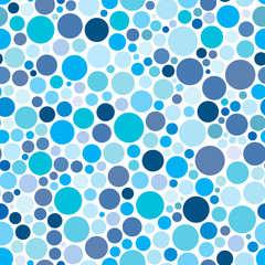 Blue circle background, seamless pattern.Vector illustration