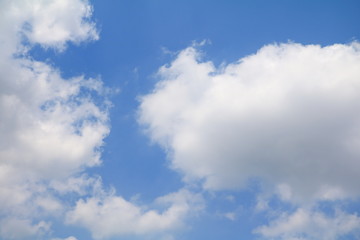 Soft blue sky with  cloud art of nature beautiful and copy space for add text