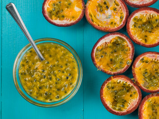 Selection of Fresh Tropical Passion Fruits