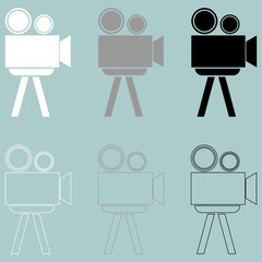 Cine projector or filmprojector icon.