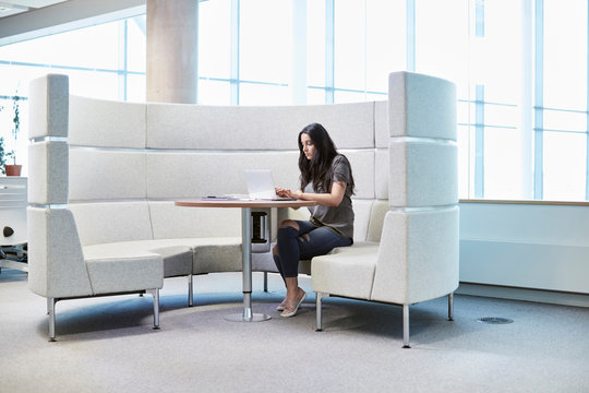 Woman using laptop
