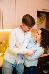 Lovely couple in the kitchen