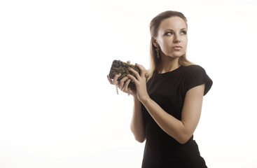 Portrait of a young girl in high key