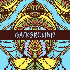 Oriental pattern, vector illustration. Islam, Arabic Indian turkish motifs