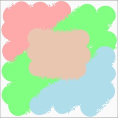 Abstract writing texture in green and blue and yellow and pink and brown tone, design for greeting cards and banners and posters