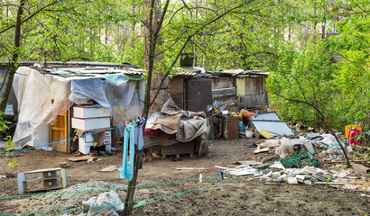 Gypsy unhygienic settlement, Belgrade Serbia