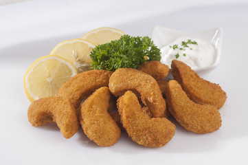 Breaded jumbo shrimps