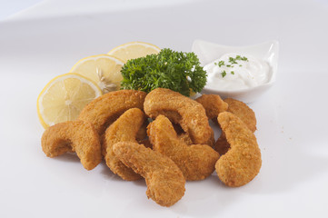 Breaded jumbo shrimps