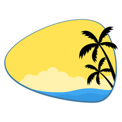 Fototapeta na wymiar Tropical summer beach concept banner template