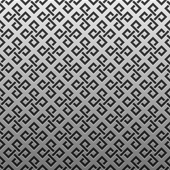 Silver/platinum metallic background with geometric pattern. Elegant luxury style.
