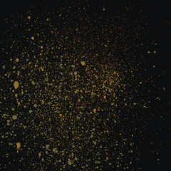 Dark grainy texture on black background. Vector illustration.