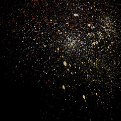 Dark grainy texture on black background. Vector illustration.