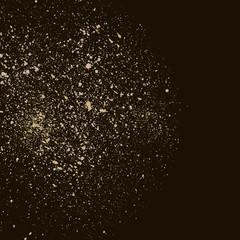 Dark grainy texture on black background. Vector illustration.