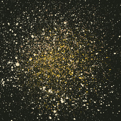 Dark grainy texture on black background. Vector illustration.