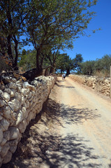 Karger Feldweg auf kreta