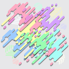 Modern style abstraction pastel color with composition made of various rounded shapes in color. Vector illustration