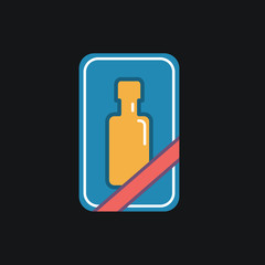 Gift bottle icon. 