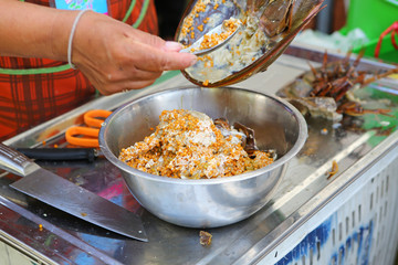 Spicy Horseshoe Crab Egg Salad Thailand Food