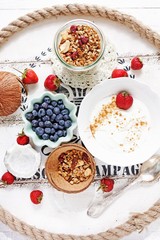 Homemade fruit granola