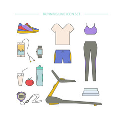 Clothing and accessories for running.