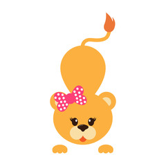 cartoon lioness vector