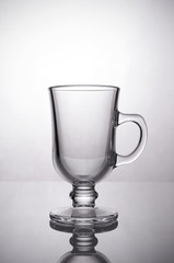 Empty glass for mulled wine