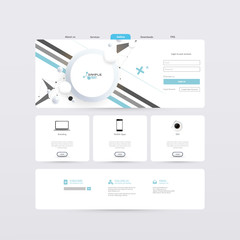 Website template for your business in editable vector illustration.