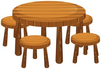 Round table and chairs