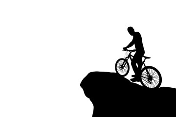 Fototapeta na wymiar cyclist in mountains