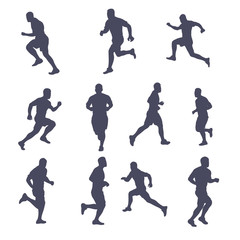 runner silhouette set