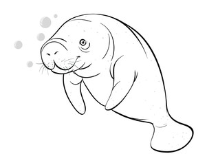 Animal outline for seacow