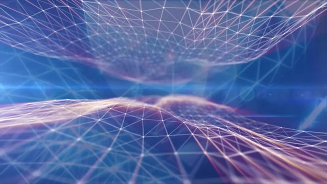 Plexus abstract technology and engineering background with original organic motion
