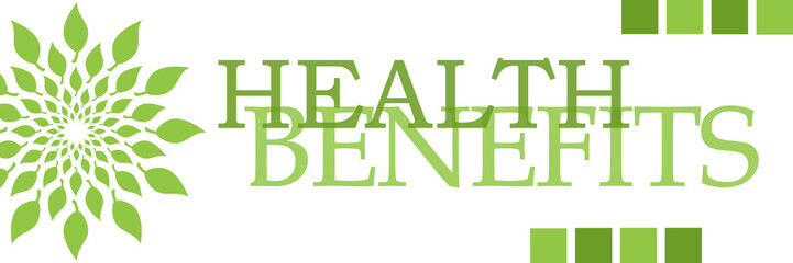 Health Benefits Green Leaves Circular Horizontal 