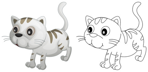 Animal outline for cute cat