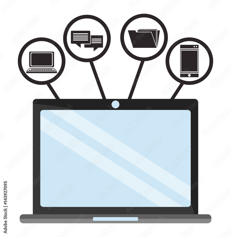 Poster cyber security technology data network vector illustration eps 10