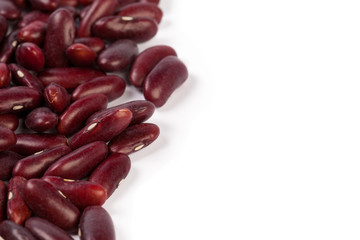 Red bean isolated on white background