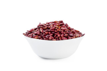 Red beans isolated on white background
