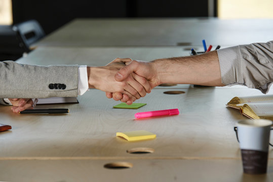Handshake in the office