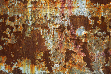 old painted surface with rustic oil paints