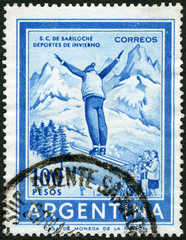 ARGENTINA - 1959: shows Ski Jumper