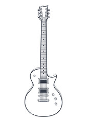 Naklejka premium Electric Guitar Vector