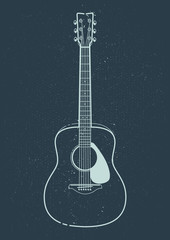 Acoustic Guitar Vector - 143930065