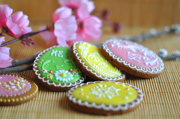 gingerbread eggs on the table