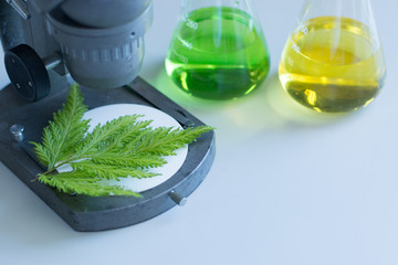 Background of Microscopic and Equipments of experiment chemical and biology in Lab.	