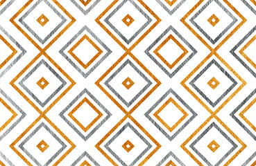 Geometrical golden and silver pattern.