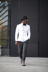 Good looking young black man in trendy clothes