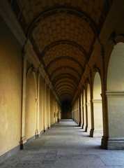 Old hallway perspective view