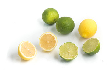 Green and Yellow Lemon or Lime.