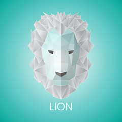 Lion. Triangular lion.